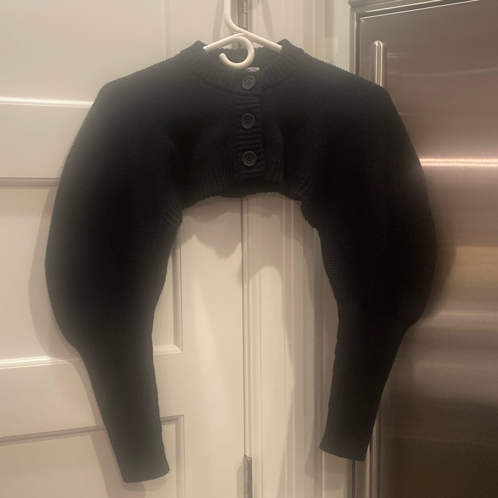 NEVER WORN Anthropologie shrug with button front